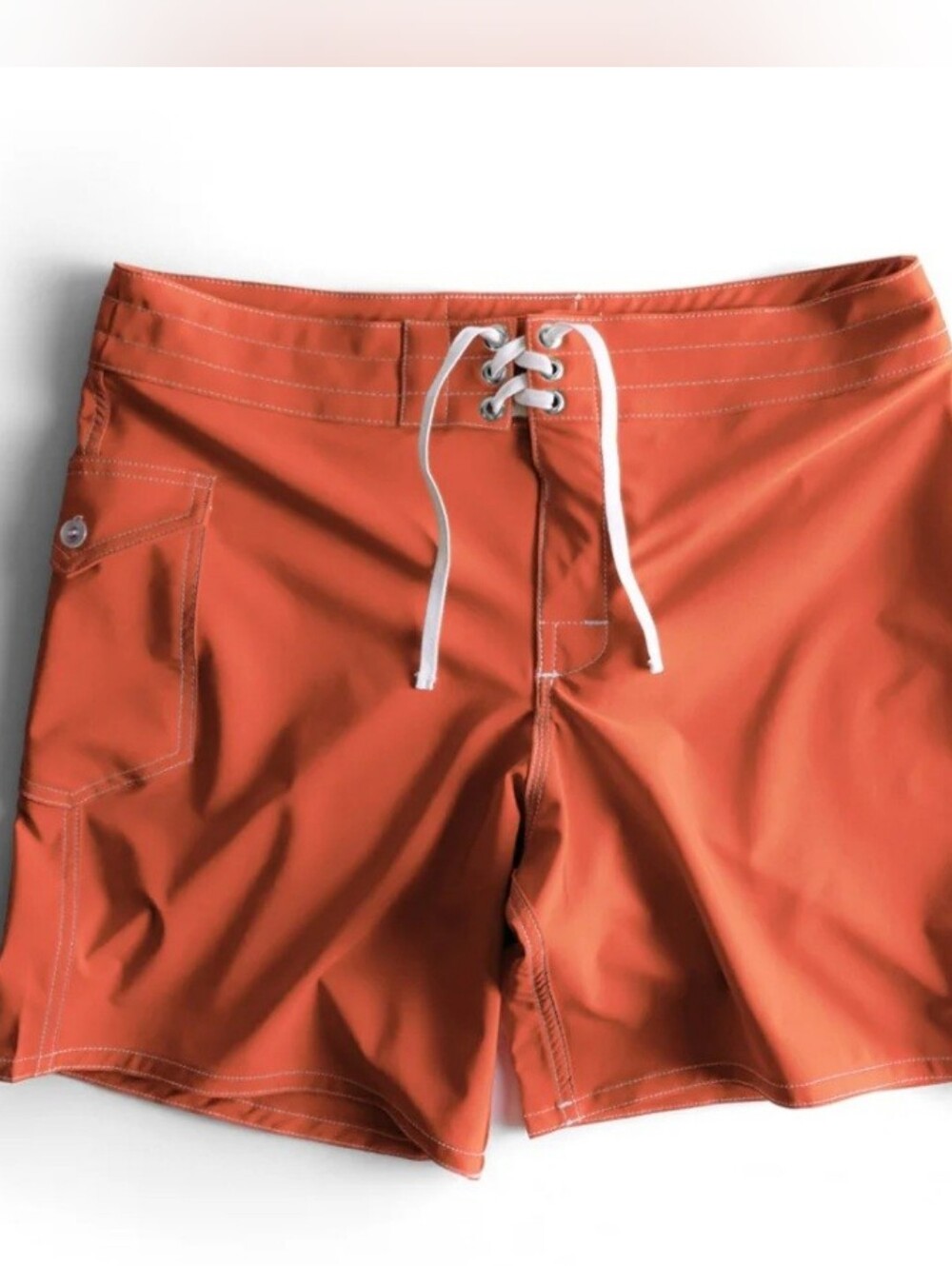 Birdwell 808 SURFSTRETCH SIDE POCKET BOARDSHORTS 38 Orange Medium Length